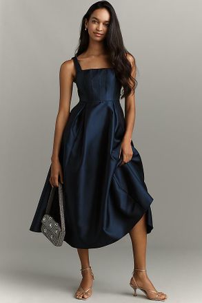 Adrianna Papell Petite Mikado Midi Dress