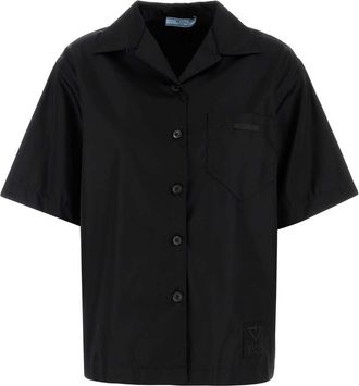 Prada Womens Black Gabardine Shirt Nylon - Size EU 34 (Womens)