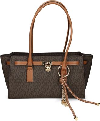 Michael Michael Kors Borsa tote con placca logo - Marrone