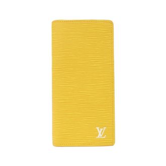 Louis Vuitton Yellow Leather Long Wallet (Bi-Fold) (Pre-Owned)