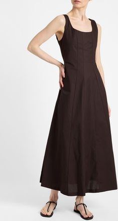 Santorelli Pagina Sleeveless Maxi Dress in Coffee at Nordstrom, Size X-Small