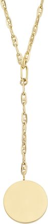 Fossil Womens Heritage D-Link Gold-Tone Stainless Steel Y-Neck Necklace