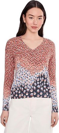 Nic+Zoe Petite Blue Dahlia Sweater Womens Clothing Blue : PS, Acrylic/Cotton