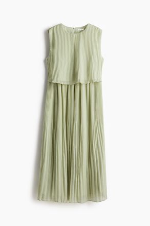 H&M MAMA Plissiertes Stillkleid - Green