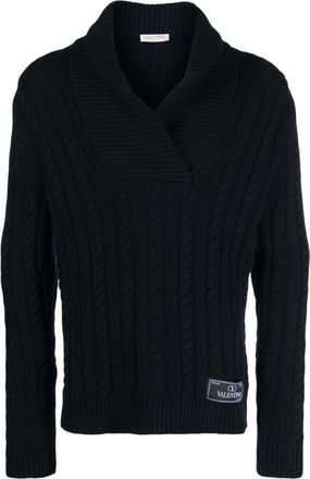 Valentino Garavani cable-knit virgin wool jumper - men - Virgin Wool - S - Blue