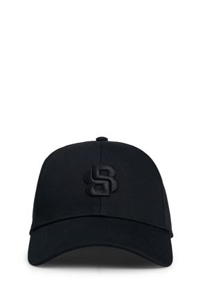 HUGO BOSS Baseball Cap BOSS Zed-B-Icon, schwarz 002, Twill, Baumwolle, unifarben, Caps Baseball Cap, mit Double-B-Monogramm, Unisex