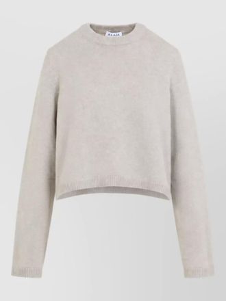 Alaia cashmere highneck cropped jumper