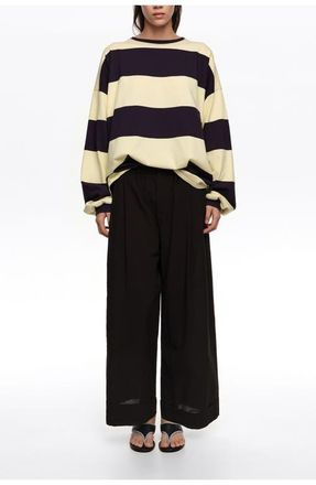 Bimba & Lola Textured Bell-Bottom Trousers in Black at Nordstrom, Size X-Small Eu
