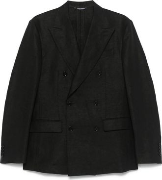 Dolce & Gabbana Double-breasted Linen Blazer