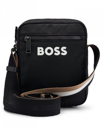 Boss Orange by Hugo Boss BOSS Orange Catch 3.0 Heren Crossbody Tas met Handtekening Gestreepte Riem