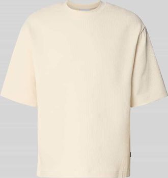 Review Regular-Fit T-Shirt in Plissee-Optik in Ecru, Gr&ouml;&szlig;e XXL