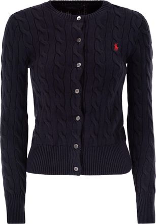 Polo Ralph Lauren kabelgebreid katoenen vest met ronde hals