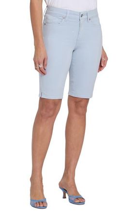 NYDJ Briella Stripe Denim Bermuda Shorts in Blue Clover at Nordstrom, Size 14