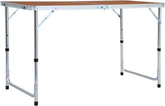 vidaXL Mesa De Camping Plegable De Aluminio 120x60 Cm Vidaxl