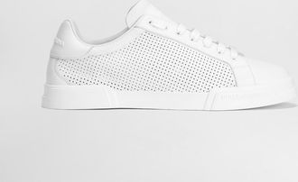 Dolce & Gabbana Portofino Light Strobel Sneakers In Calfskin - Man Sneakers White 40.5