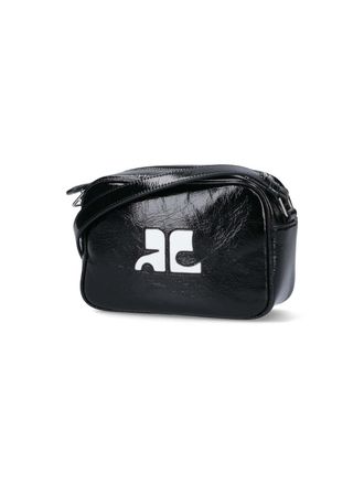 Courr&egrave;ges Womens Bags Black Varnished Cow Leather