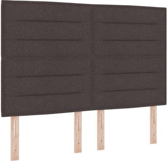 vidaXL Headboard Height Adjustable Manual Dark brown 140 cm Fabric Vidaxl