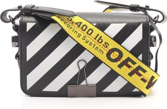 Off-white Diagonal Binder Leather Shoulder Bag