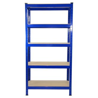 MonsterShop Racking Storage Shelving Heavy Duty Garage 5 Tier 75cm Steel Shelves in Blue