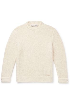 God's True Cashmere Cloud Embellished Cashmere-Blend Bouclé Sweater