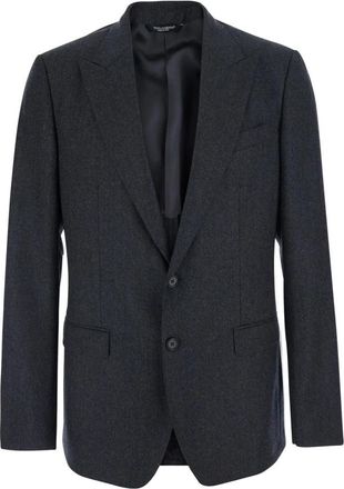 Dolce & Gabbana Taormina-fit Jasje - Heren - Blazers - Grijs - L - Wol - Jassen