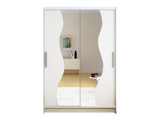 Mirjan24 Armario Closico 139, Blanco, 200x120x58cm, Puertas De Armario: Correderas, N&uacute;mero De Estantes: 5, Led