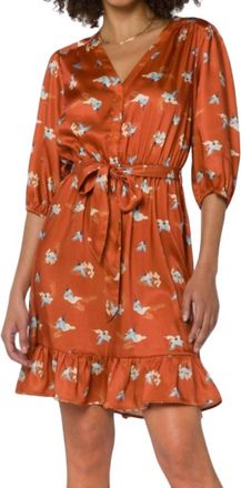 Velvet Heart Cranes Dress In Rust