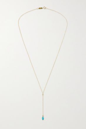 Jennifer Meyer Collana In Oro 18 Carati Con Turchese E Diamanti