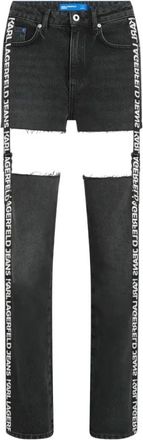 Karl Lagerfeld Slim Jeans - Dames - Regular Fit Jeans - Zwart - W28 L32 - Katoen - Jeans