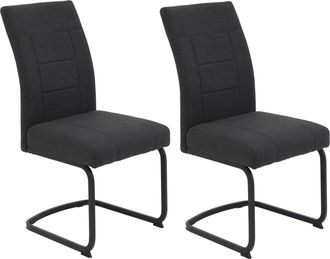 Hela Freischwinger »BRINDISI, Esszimmerstuhl« (Set) 2 Stk.XL-Sitz,Federkorb,140kg belastbar,Zertifizierter Waterfree Stoff