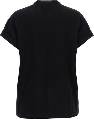 Brunello Cucinelli Womens Black Cotton T-Shirt
