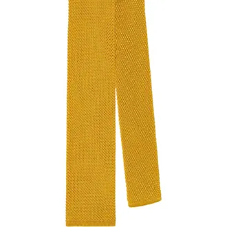 Robert Talbott Redford Silk Knit Necktie in Gold at Nordstrom