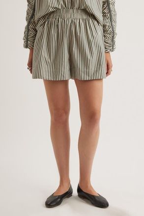 Merlette Antibes Stripe Short in Cedar Stripe at Nordstrom, Size Xx-Small