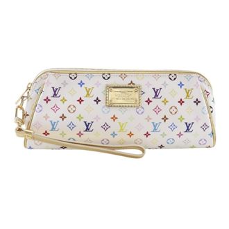 Louis Vuitton Monogram Multicolore Blanc White Monogram Multicolore Clutch Bag (Pre-Owned)