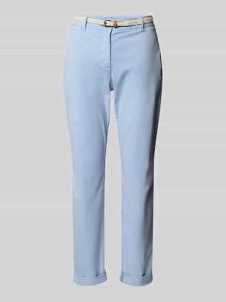Tom Tailor Slim Fit Chino mit G&uuml;rtel in Hellblau, Gr&ouml;&szlig;e 34/32