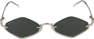 Gucci Sunglasses, female, Yellow, Size: 53 MM Gold Grey Sunglasses Gg1604S Style