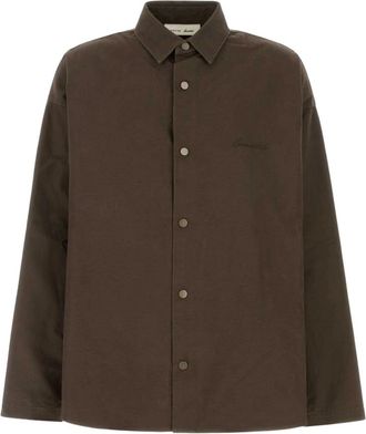 Fear of God Cotton Canvas Overshirt - Heren - Casual Overhemden - Bruin - XL - Katoen - Overhemden