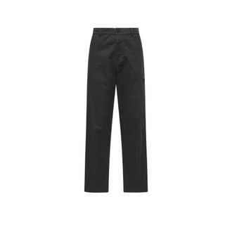 Moncler Moncler Stretch Gabardine Pants, Men, Black, Size: 48