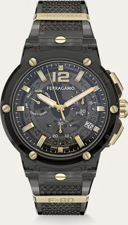 Ferragamo Uomo Orologio F-80 Translucent Nero