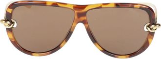 Bottega Veneta Knot Aviator Zonnebril - Dames - Zonnebrillen - Bruin - ONE Size - Accessoires