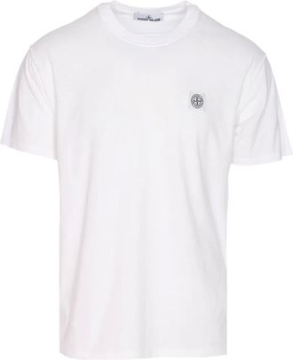 Stone Island T-shirt met fissato-effect - Beige