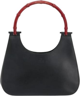 Gucci Pre-owned Vintage Schoudertas - Dames - Vintage Schoudertas - Zwart - ONE Size - Leer - Vintage