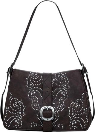 Desigual Studded Medium Dames Tas - Dames - Schoudertassen - Bruin - ONE Size - Tassen