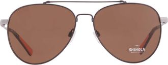 Shinola Brown Pilot Unisex Sunglasses SH2101S 071 60