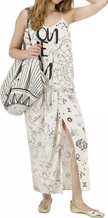 Me369 Luna Midi Skirt In Off White