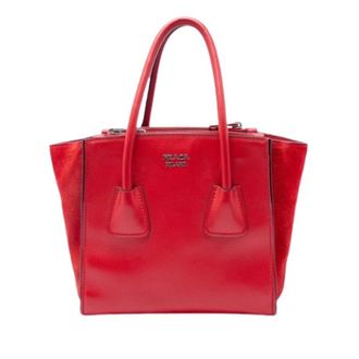 Prada Pre-owned Twin Pocket Satchel - Dames - Vintage Handtas - Rood - ONE Size - Leer - Vintage