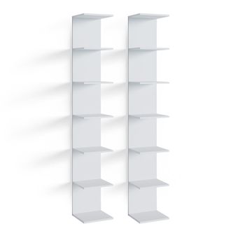 Vicco Estante De Pared Paolo, Blanco, 30 X 190 Cm Lote De 2