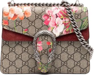 Gucci 2016-2025 Small GG Supreme Blooms Dionysus crossbody bag - Brown
