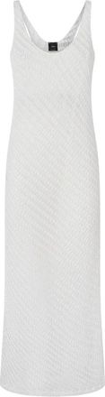 Pinko Miraggio Jurk - Dames - Maxi kleedjes - Wit - S - Polyester - Kleedjes