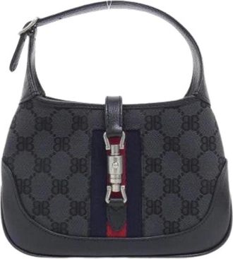 Balenciaga Borsa a spalla in pelle e tela Pre-owned - - Pre-owned - Donna - Nero - ONE SIZE